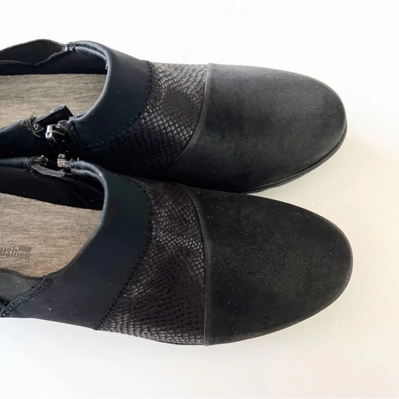 Clarks Cloudsteppers Black Fabric Wedges Women’s Size 8.5 Ortho Cushioned Comfy - Picture 6 of 10